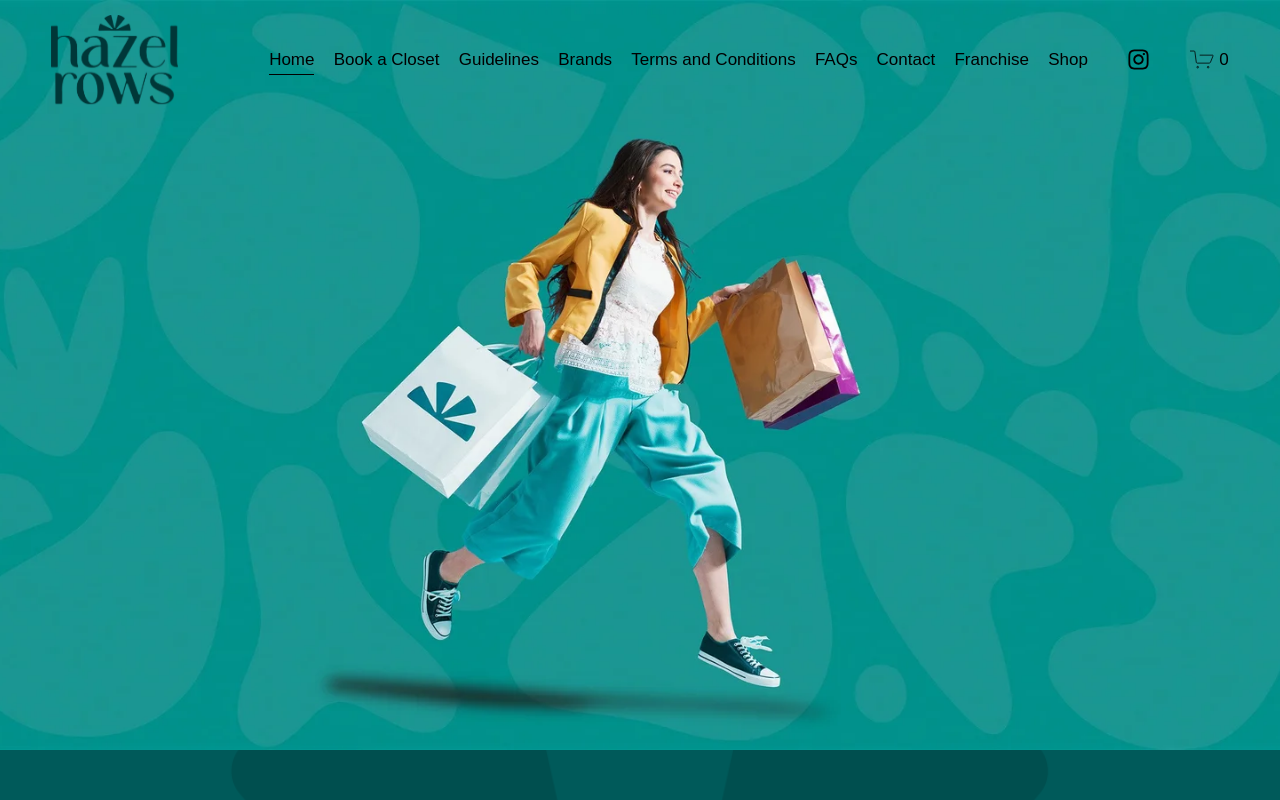 Hazel Rows website preview