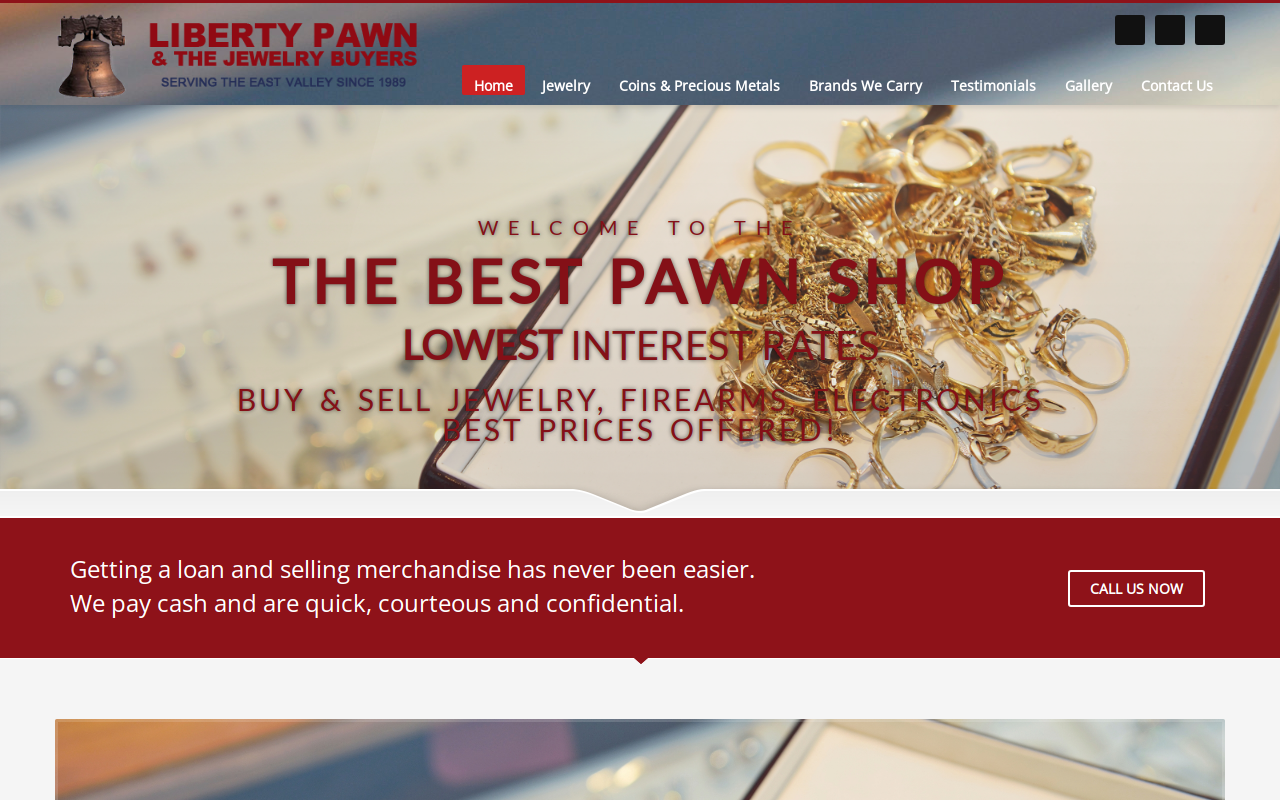 Liberty Pawn and The Jewelry Buyers website preview