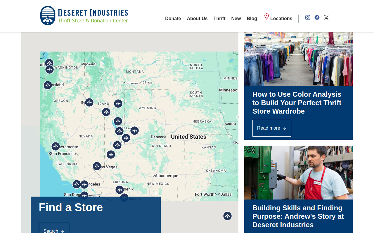 Deseret Industries Thrift Store and Donation Center website preview
