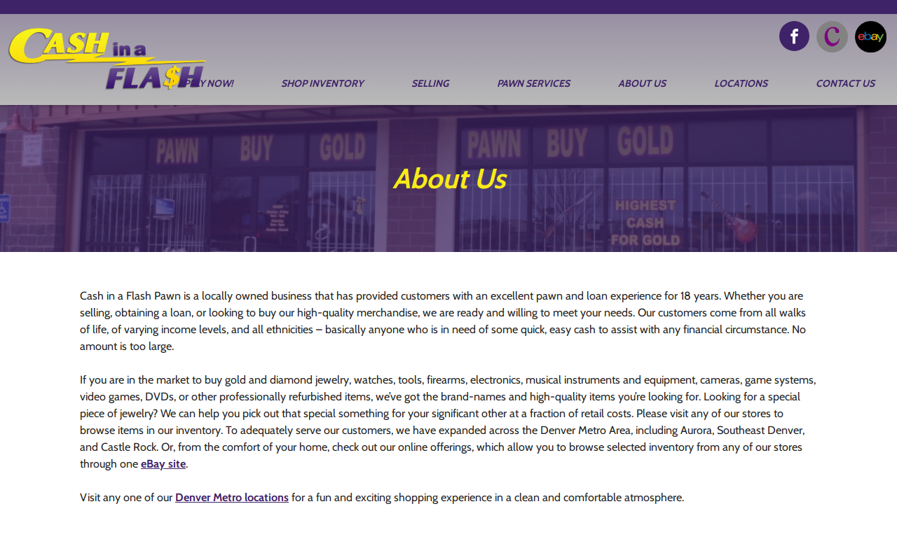 Cash America website preview