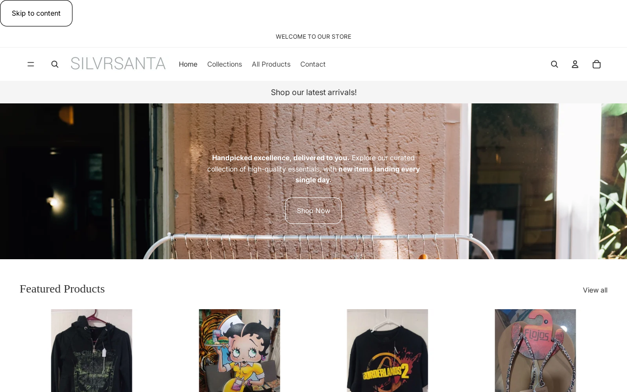 Silvrsanta Thrift Store website preview