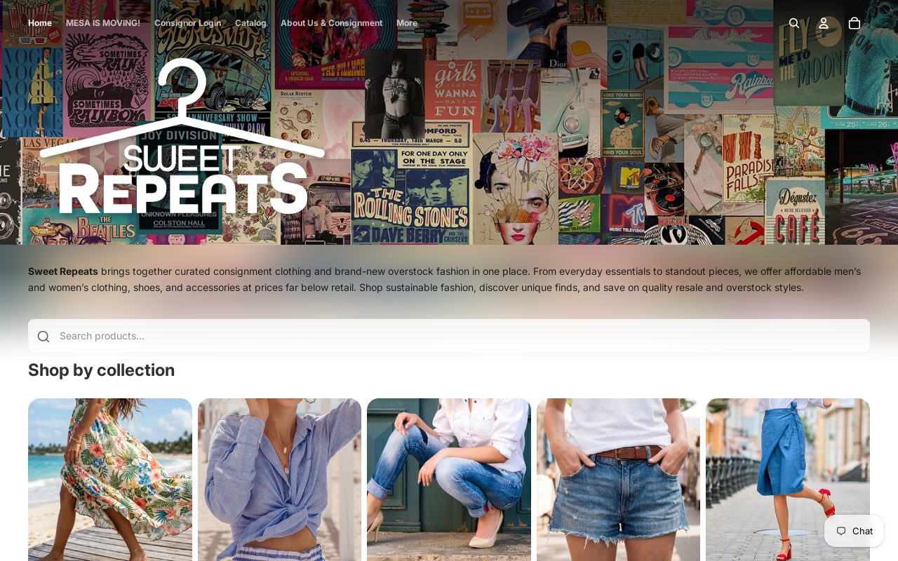 Sweet Repeats Clothing Consignment Shop website preview