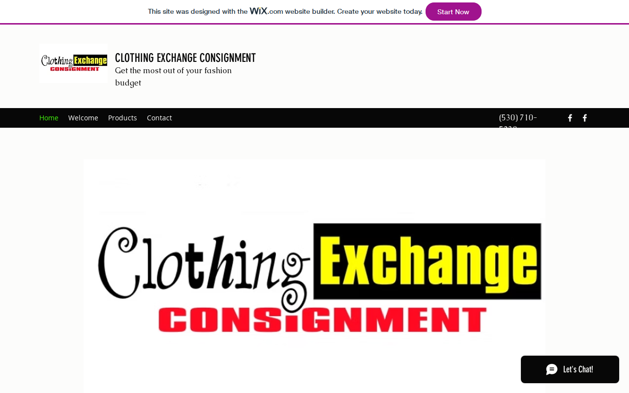 Clothing Exchange Consignment website preview