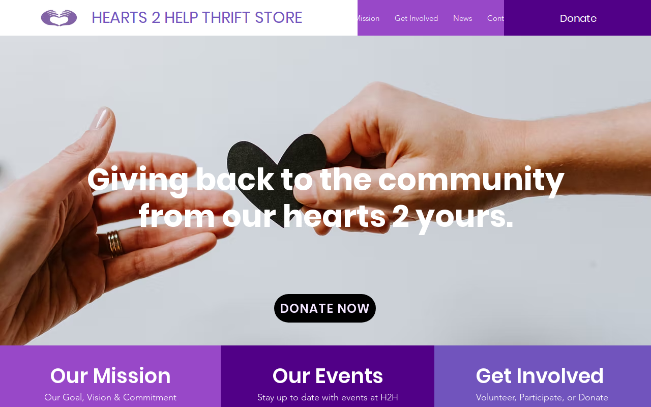 Hearts 2 Help website preview