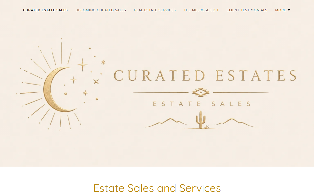 Curated Estates by Curated by Christina LLC website preview