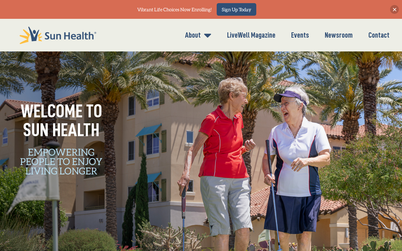 Sun Health Resale Shop website preview