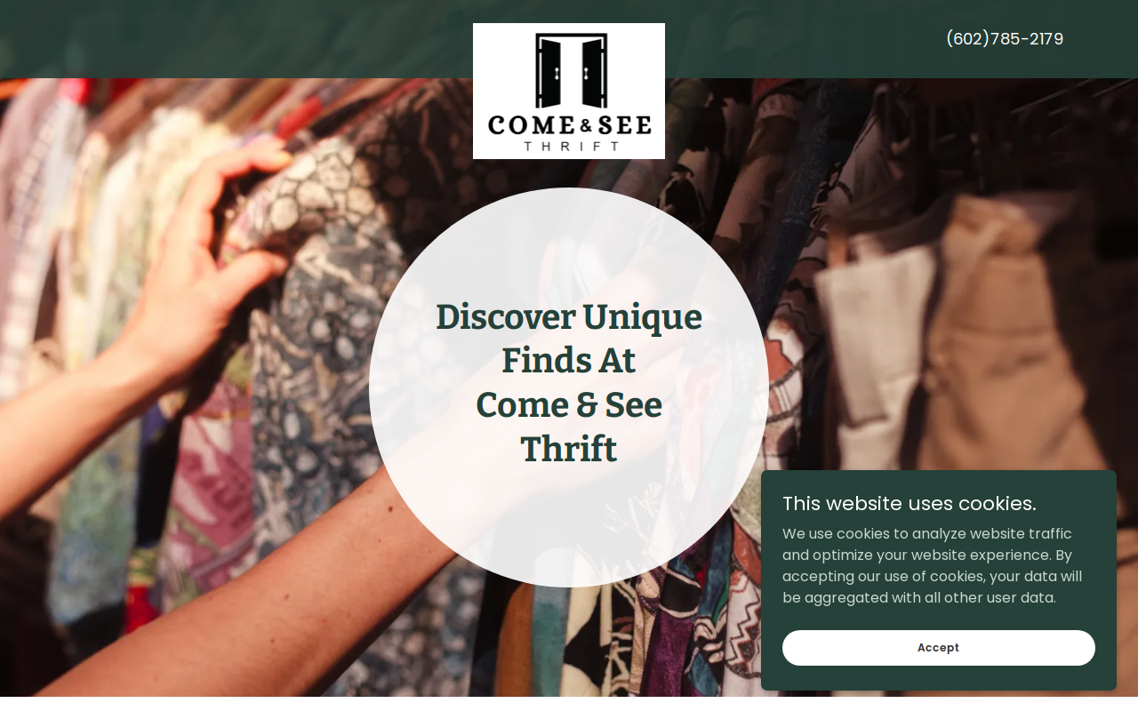 Thrift store website preview