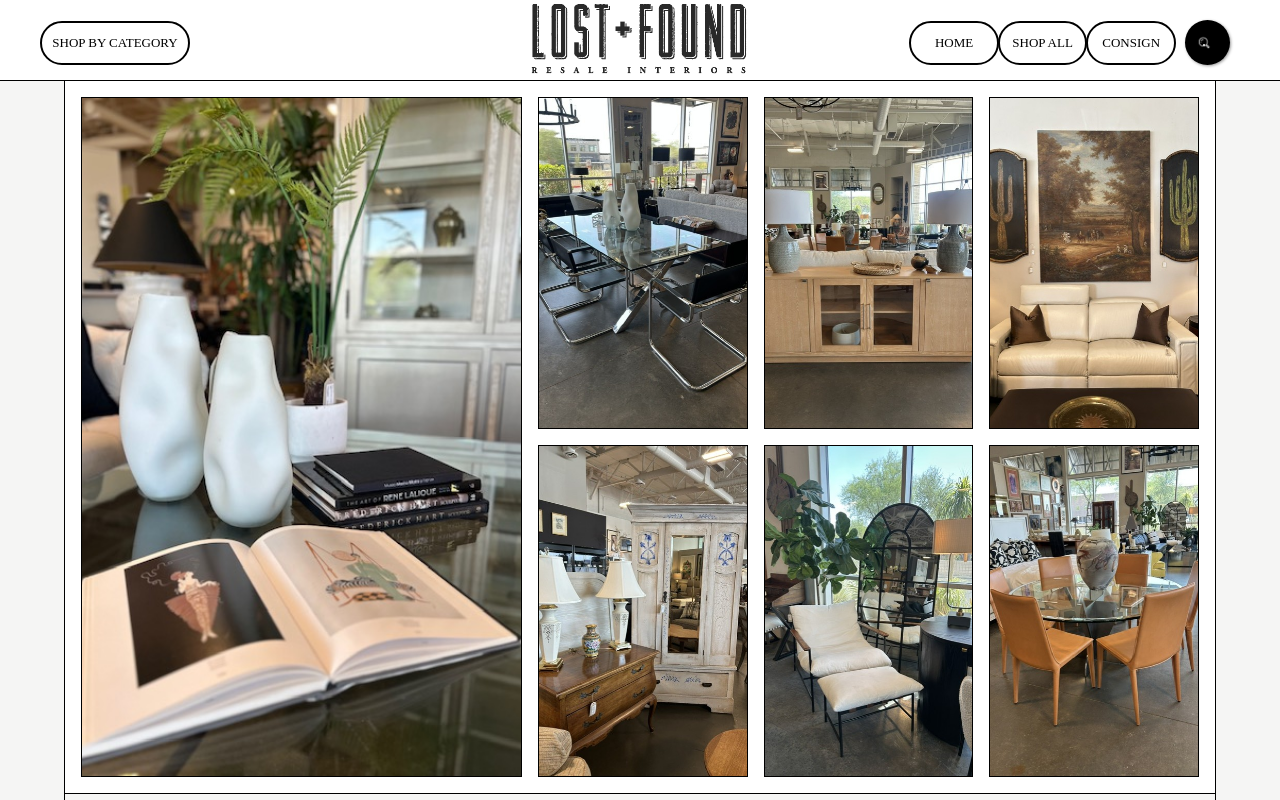 The Lost and Found Resale Interiors website preview
