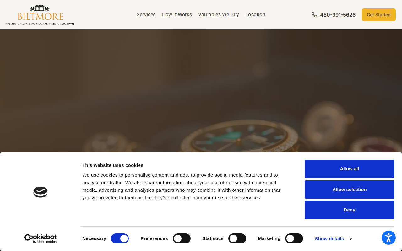 Biltmore Loan and Jewelry website preview