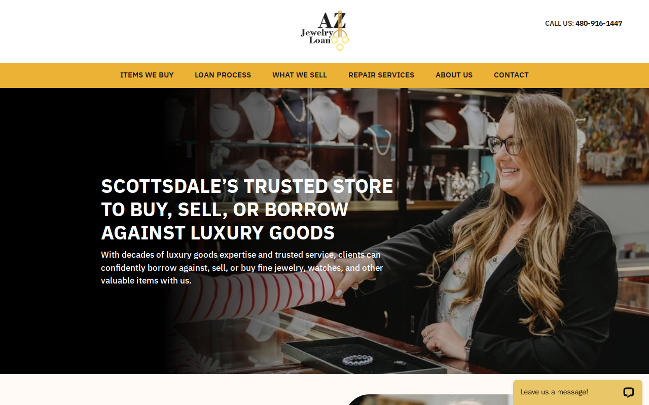 AZ Jewelry and Loan website preview