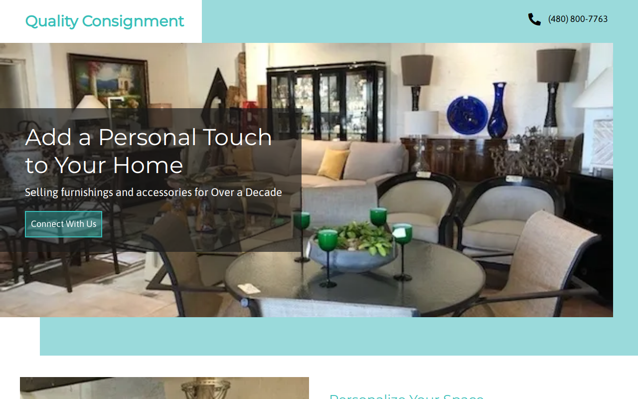 Quality Consignment website preview