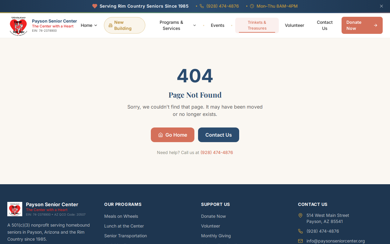 Trinkets & Treasures website preview
