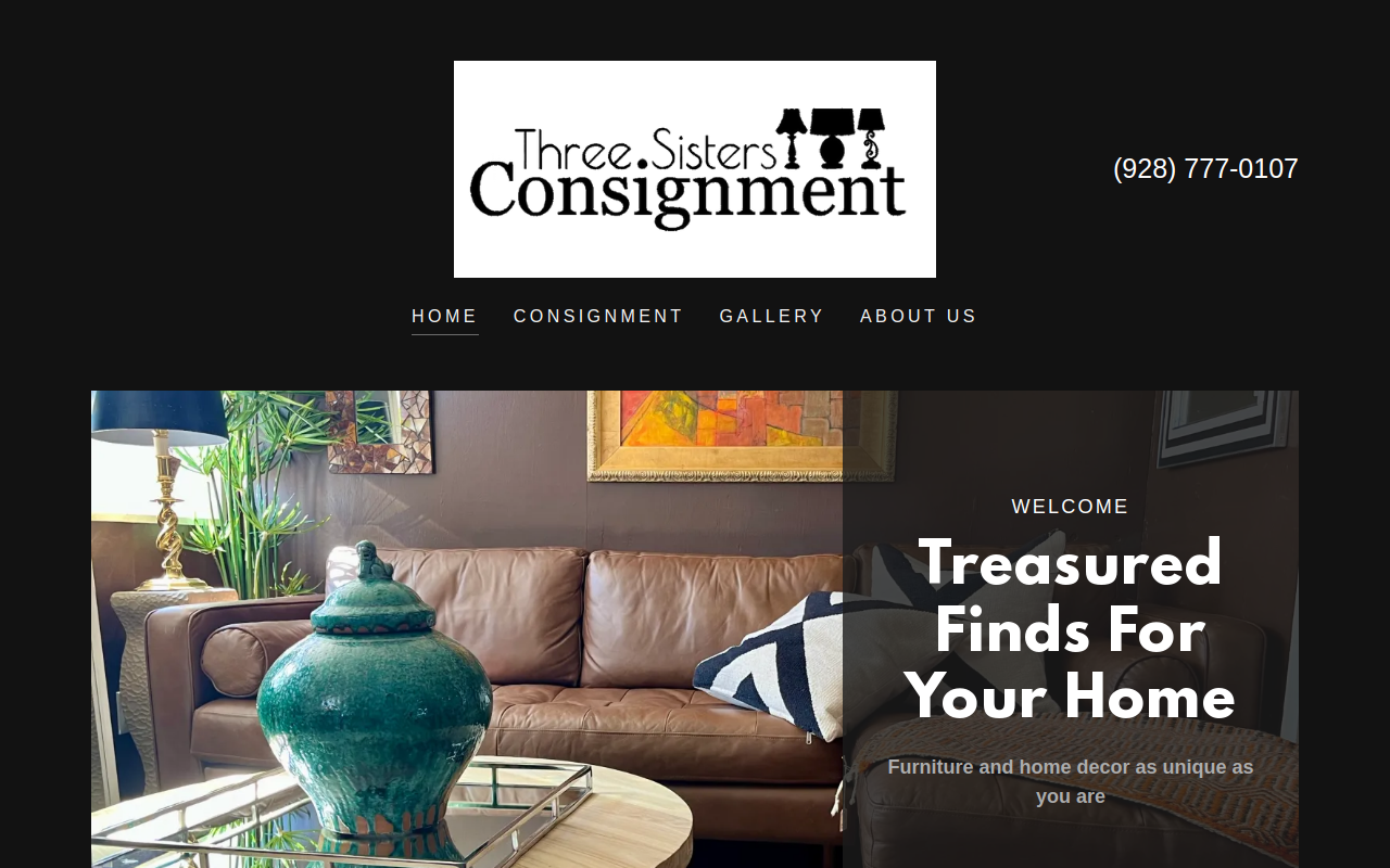 Three Sisters Consignment website preview