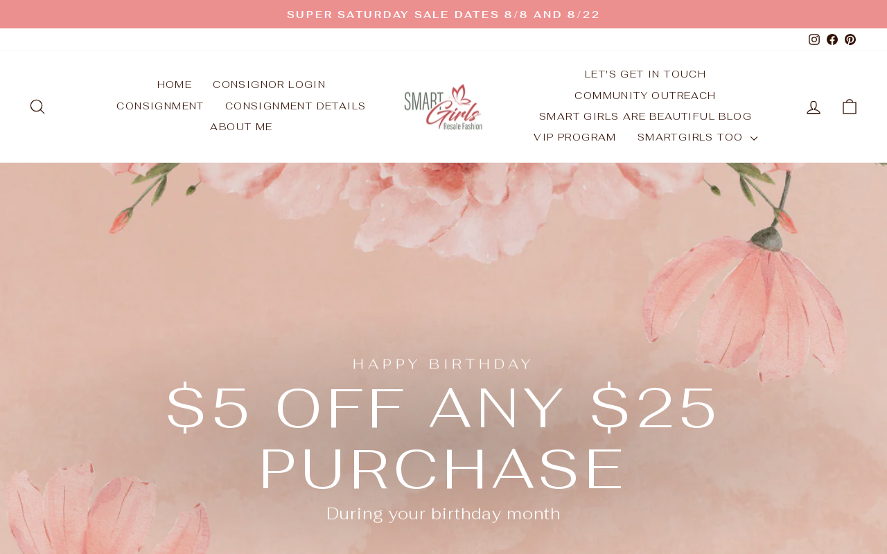 SMARTgirls Resale Fashion website preview