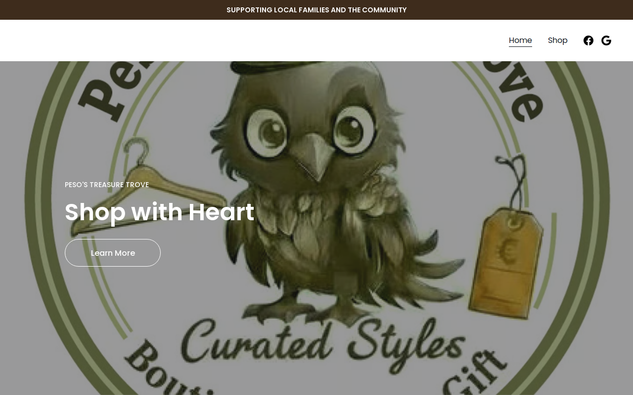 Peso Treasure Trove website preview