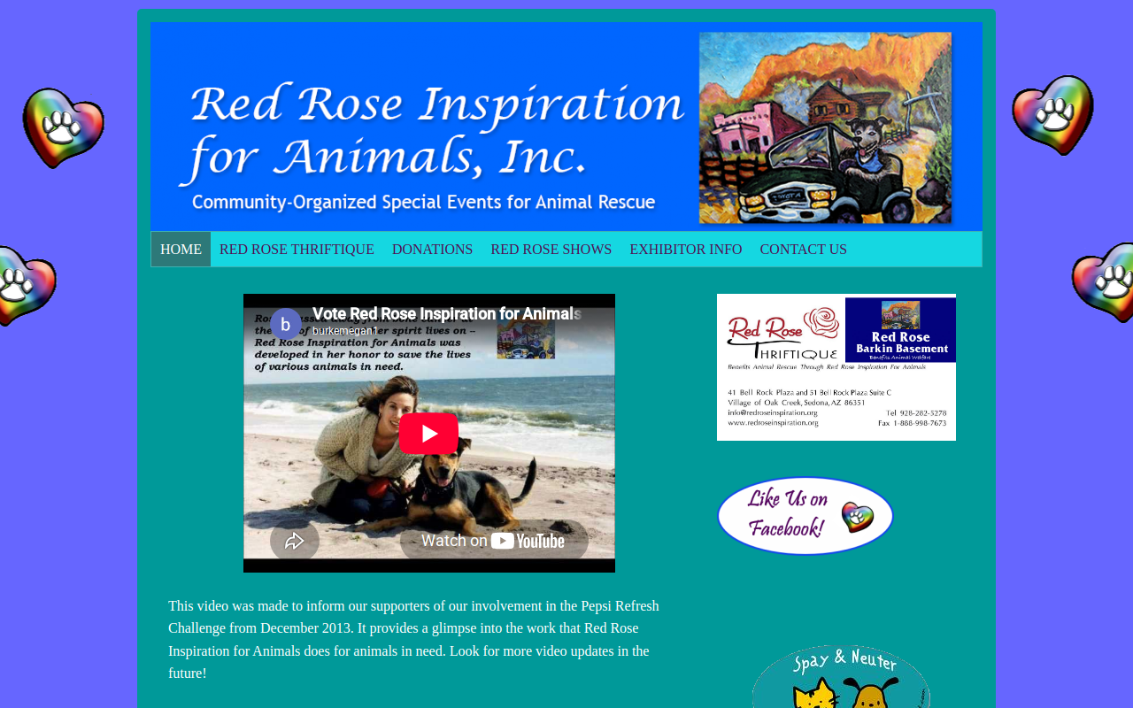 Red Rose Barkin Basement website preview