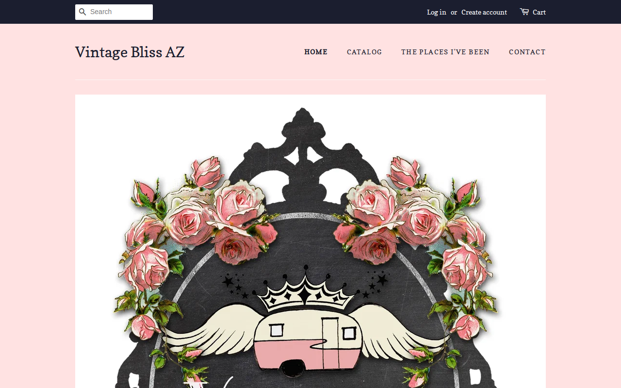 Blissfully Traveled-Vintage Bliss website preview