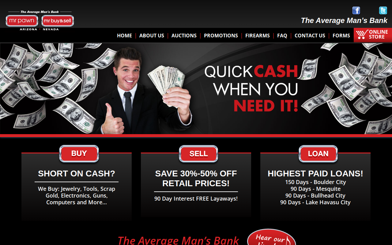 Mr. Pawn website preview