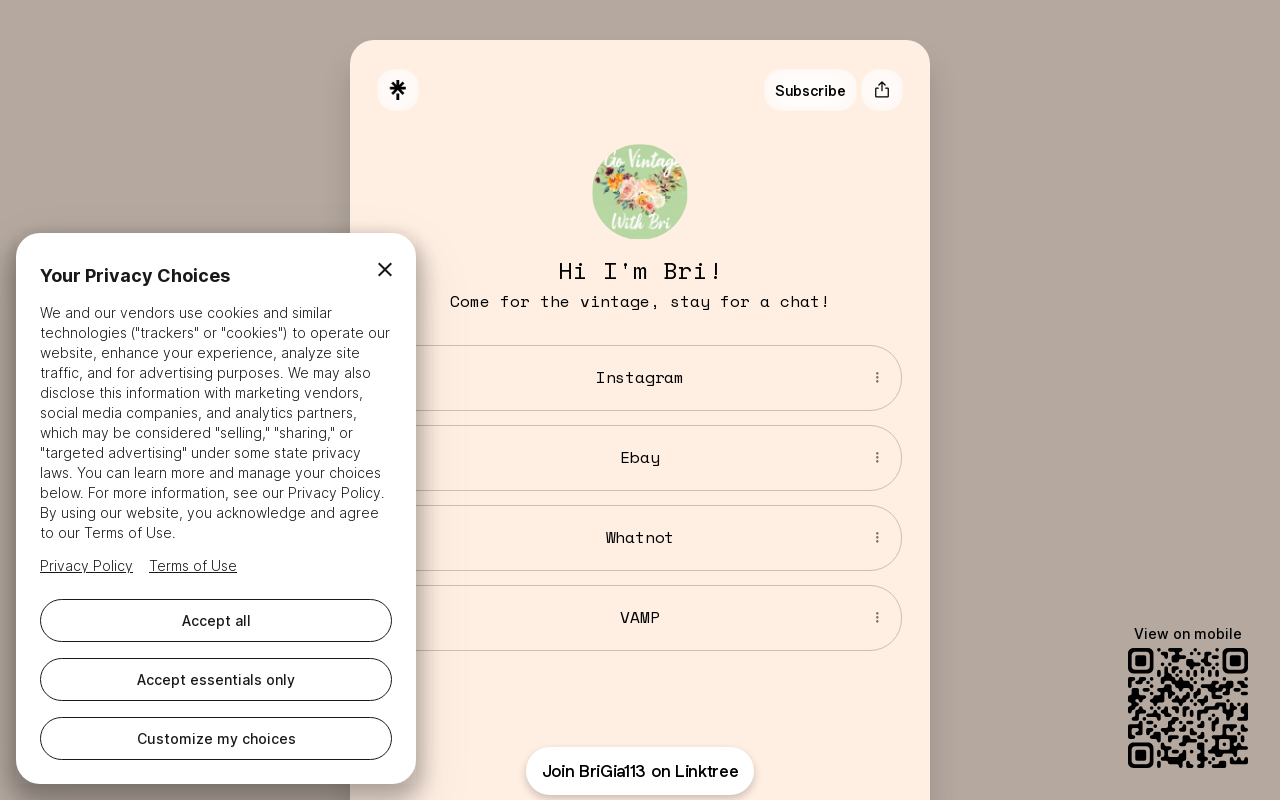 Go Vintage With Bri website preview