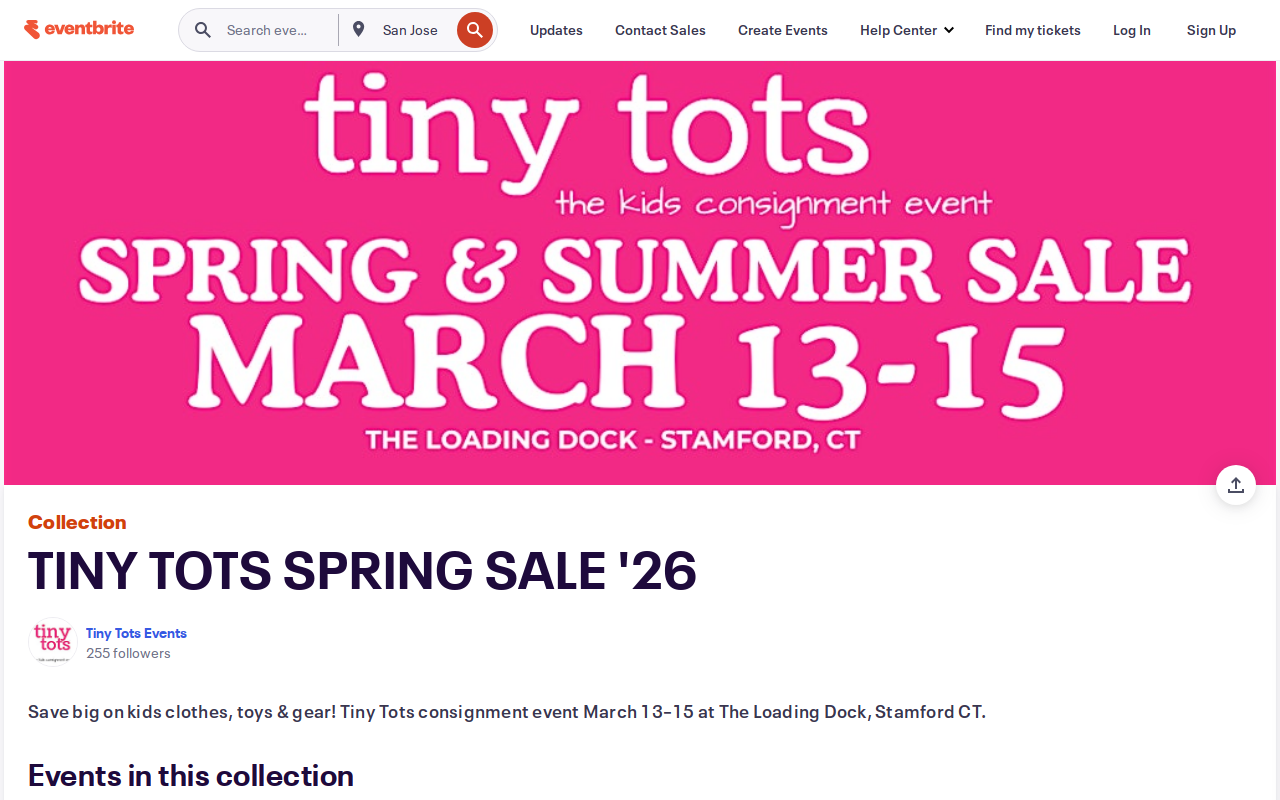 Tiny Tots Consignment website preview
