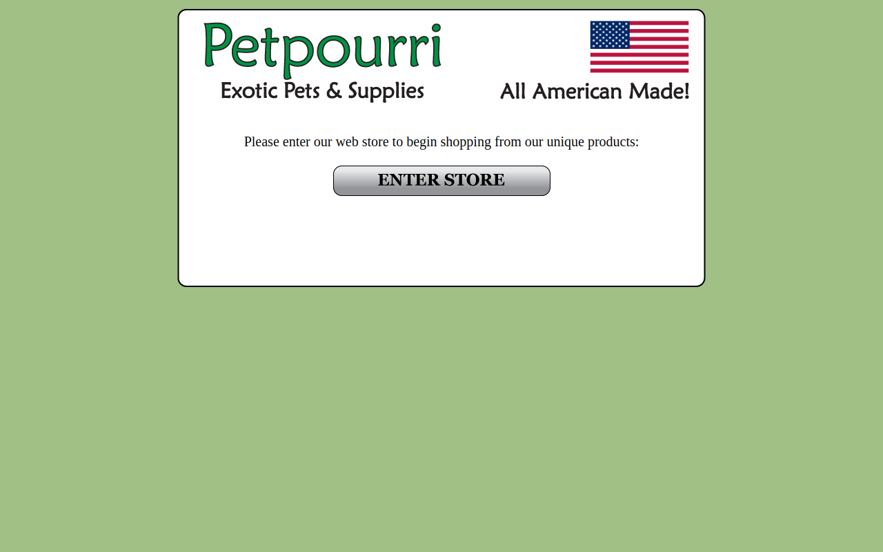 Petpourri Inc website preview