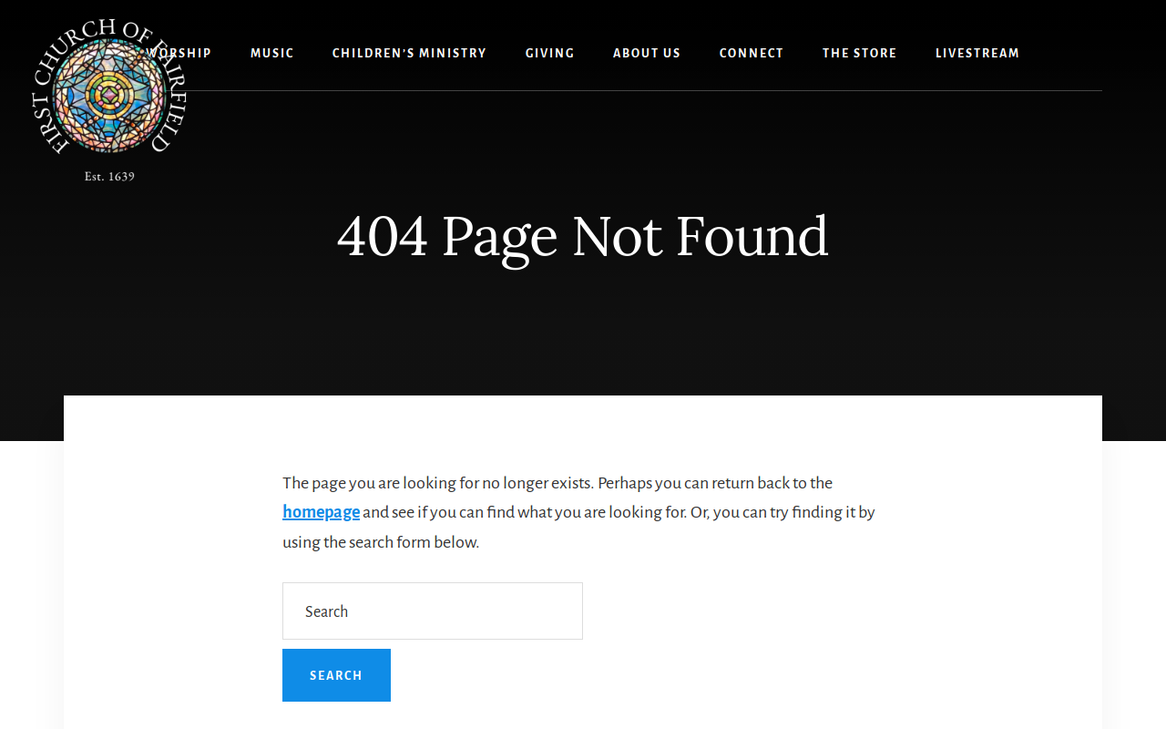 The Store at First Church website preview