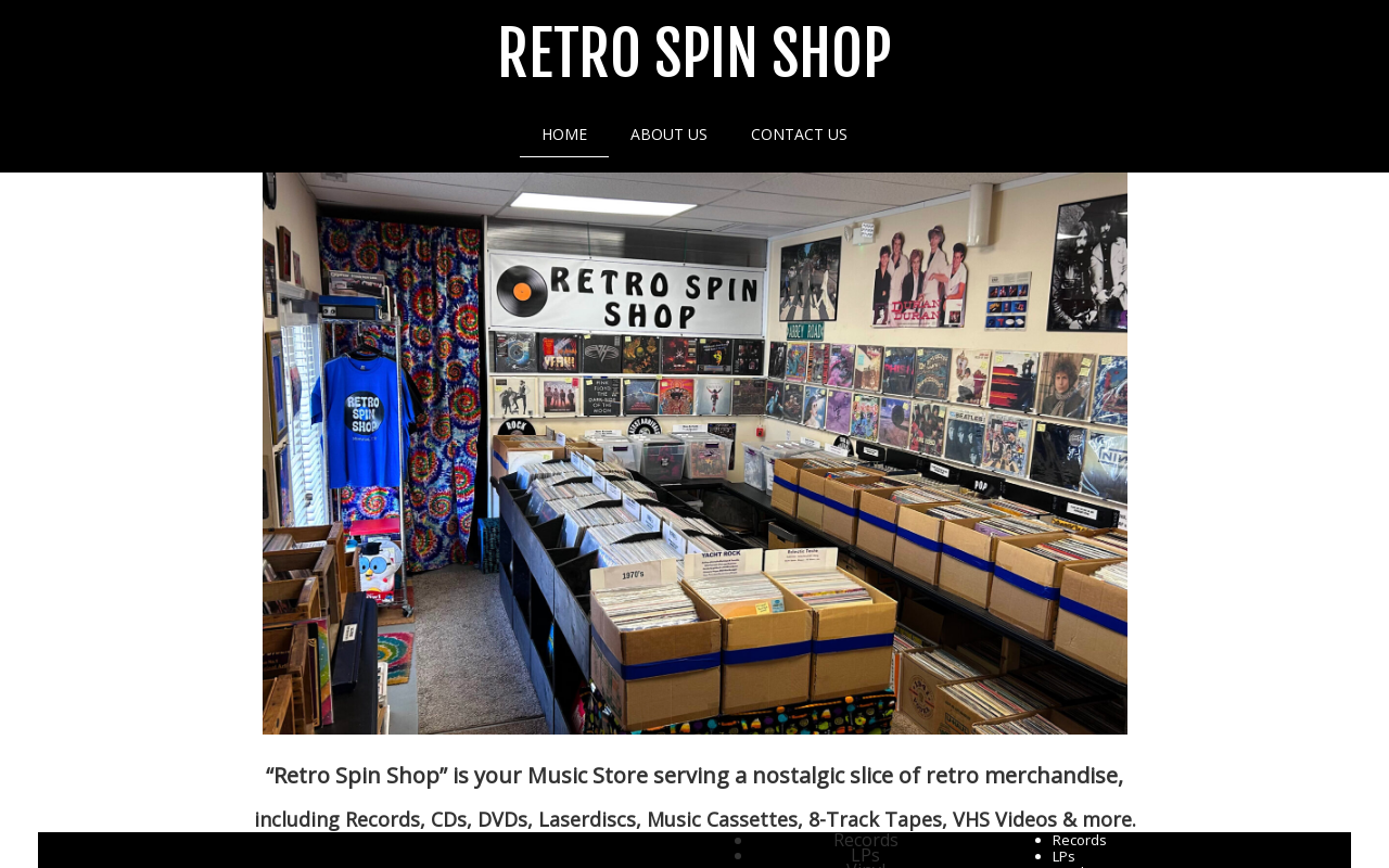 Retro Spin Shop website preview