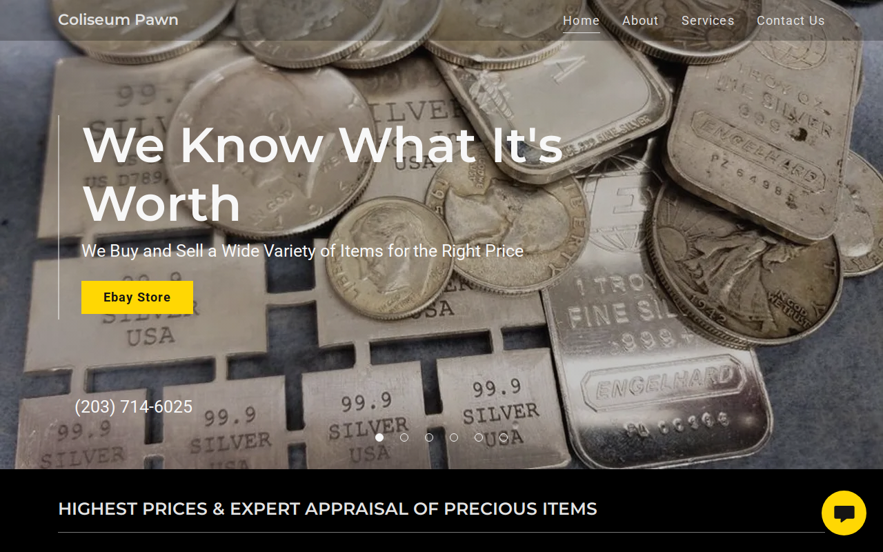 Coliseum Pawn website preview