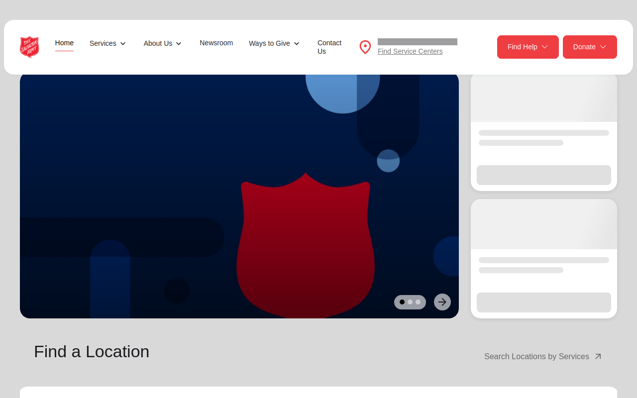 The Salvation Army Stores website preview
