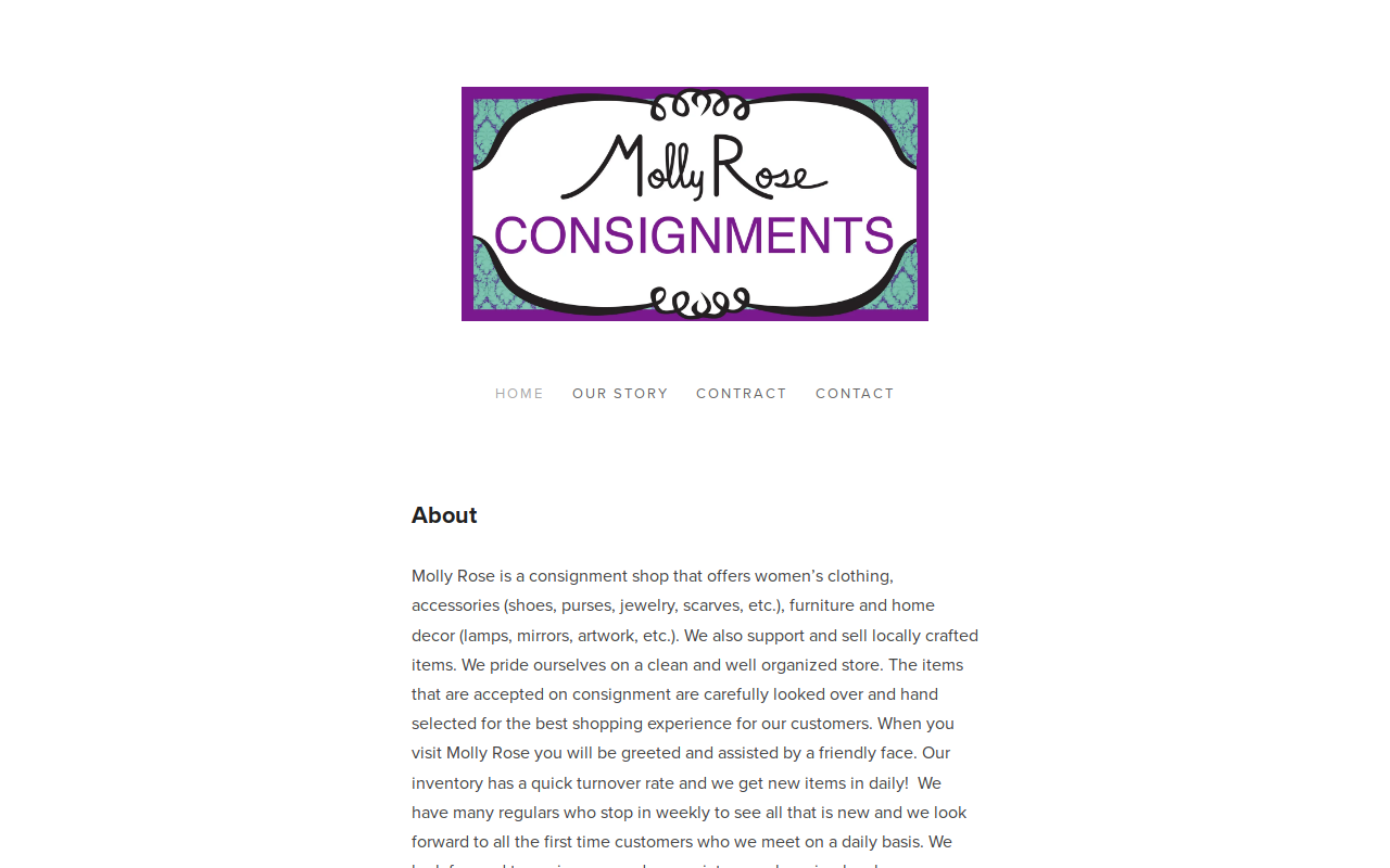 Molly Rose Consignments website preview