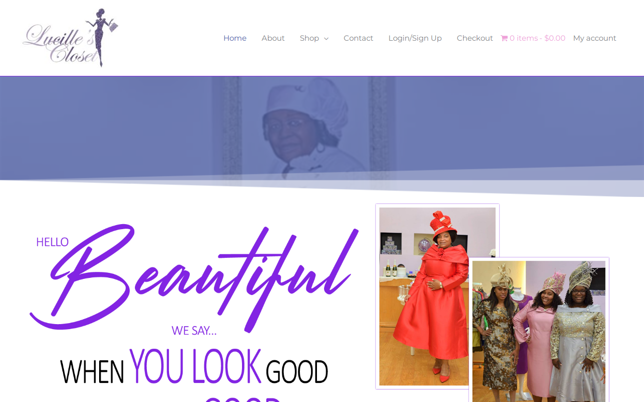 Lucille's Closet website preview