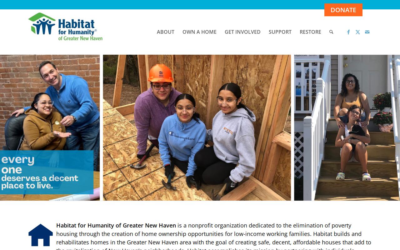 New Haven County ReStore website preview