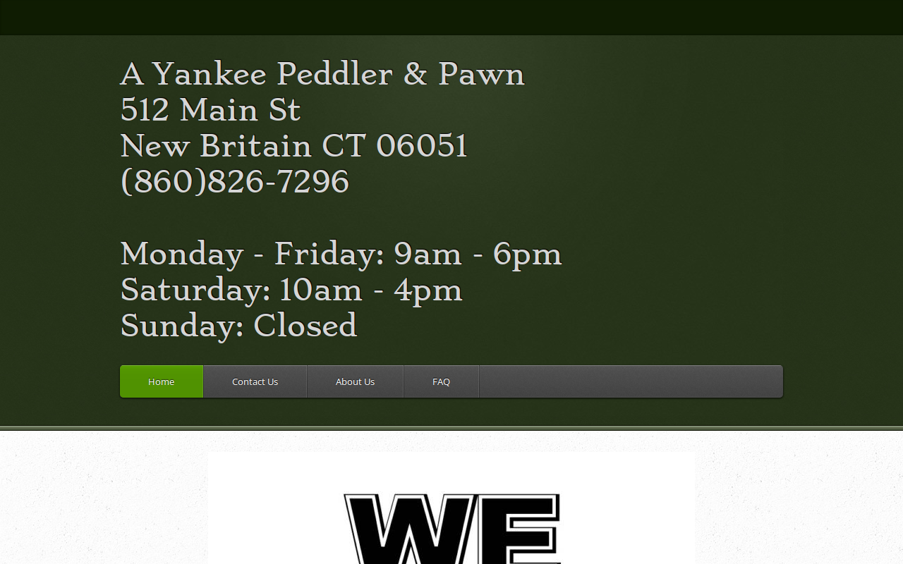 A Yankee Peddler & Pawn - New Britain website preview