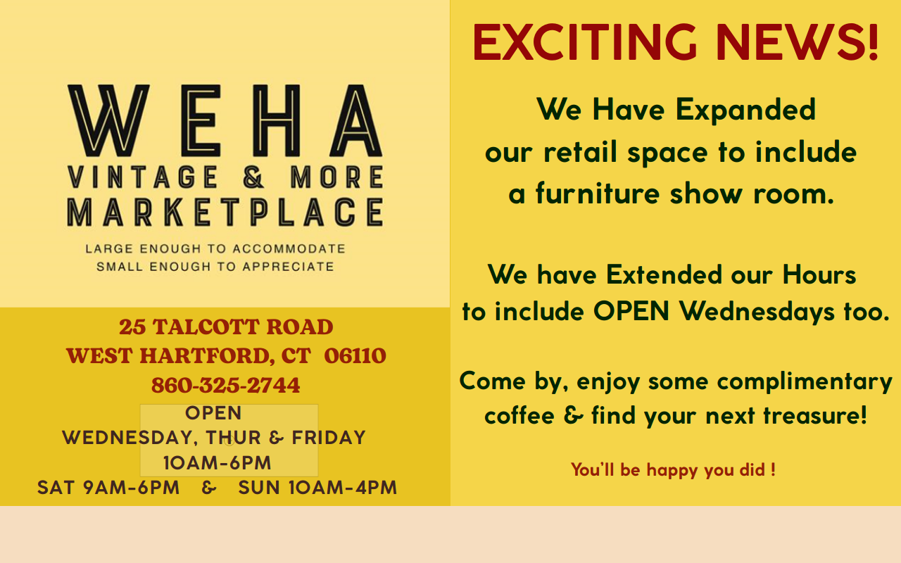 WEHA Vintage & More Marketplace website preview