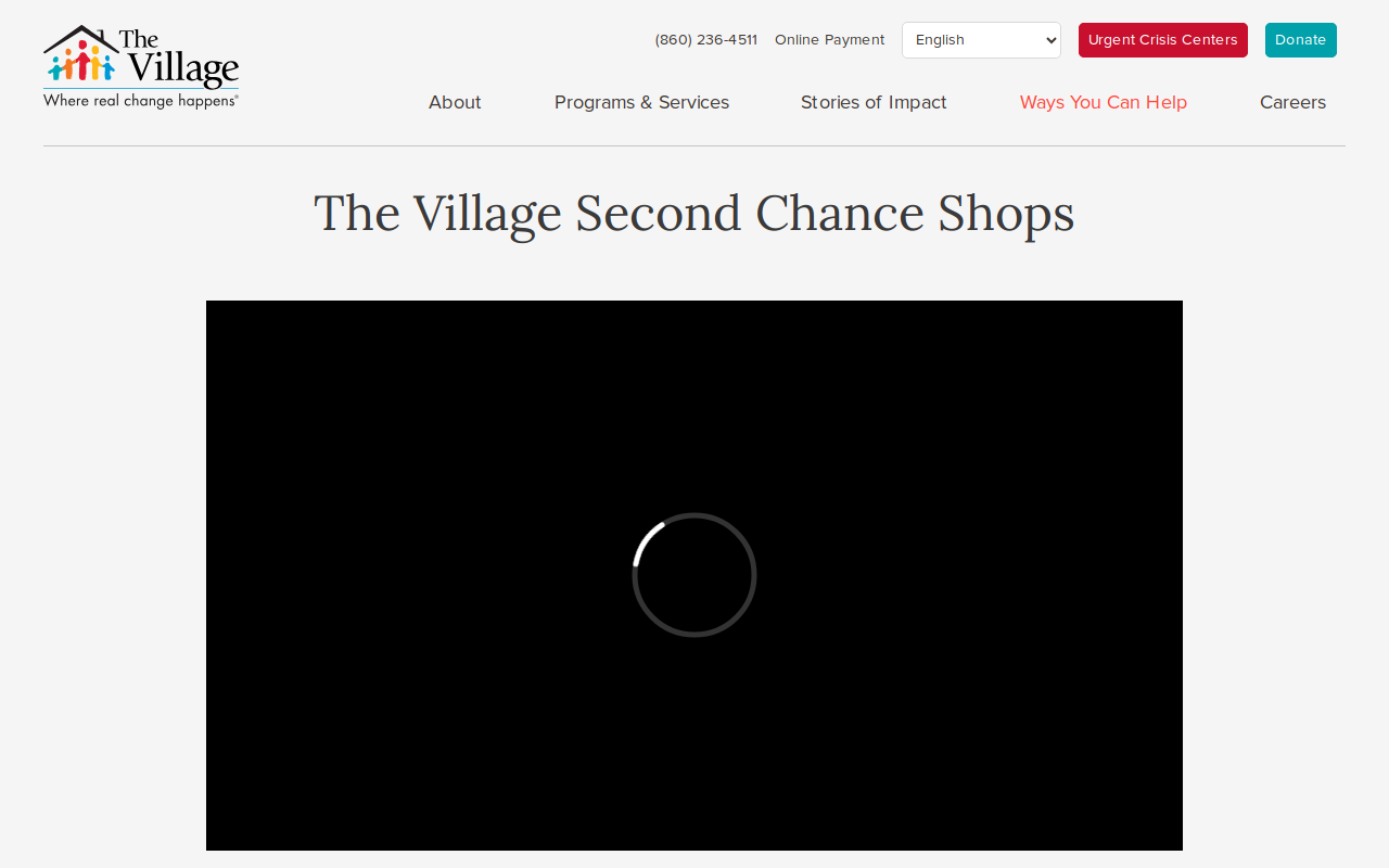 West Hartford Second Chance Shop website preview