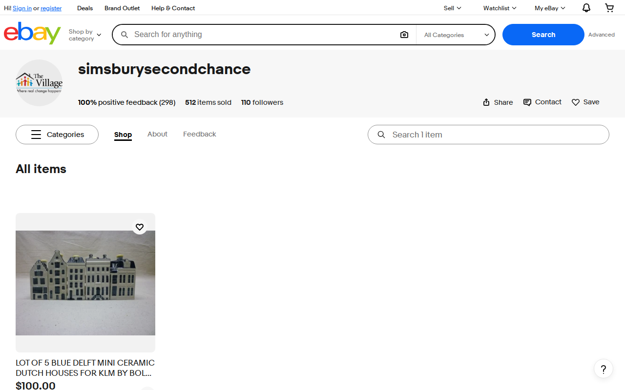 Second Chance Shop website preview