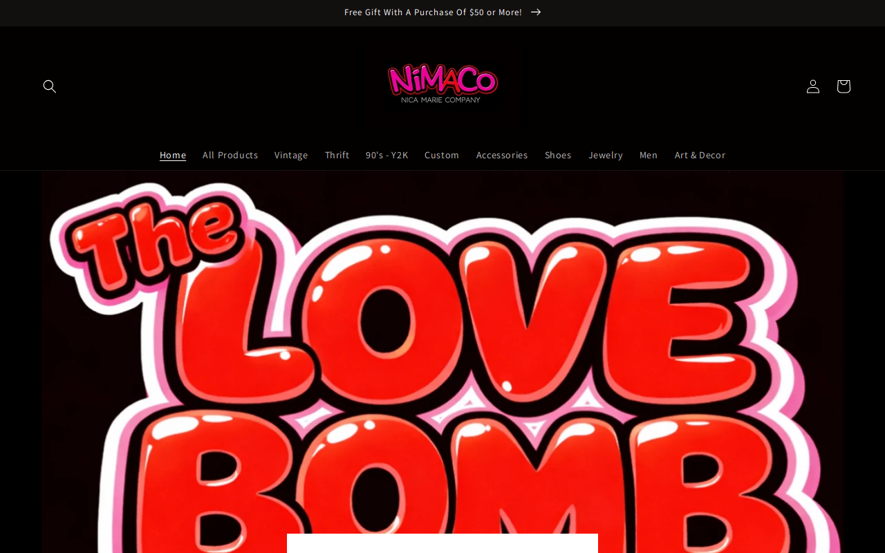 Nica Marie Company website preview