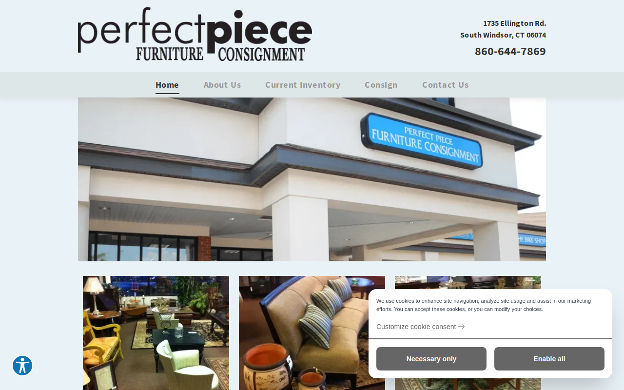 Perfect Piece Furniture Consignment website preview