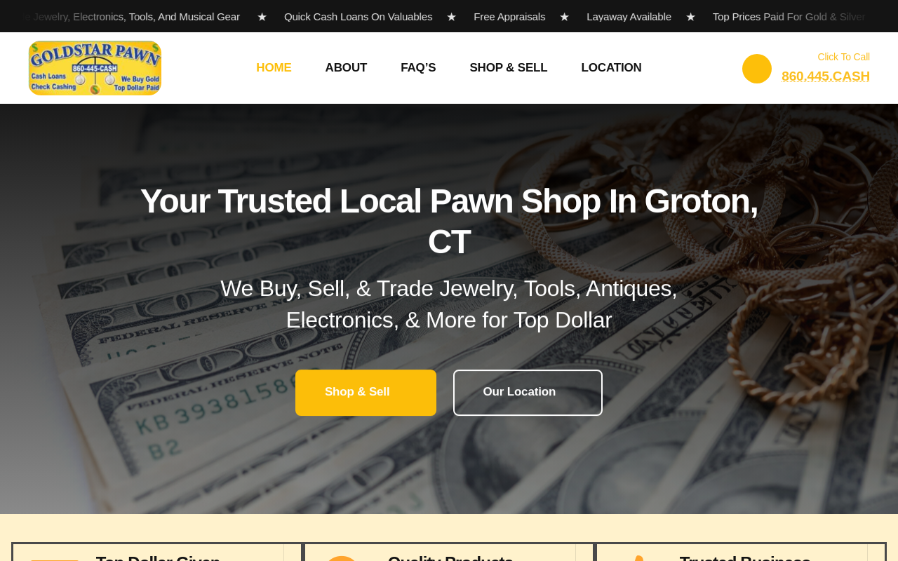 Gold Star Pawn website preview