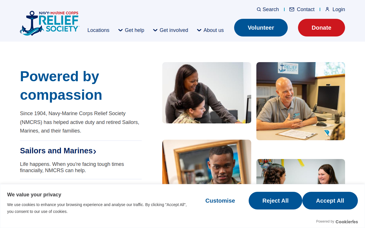 Navy Marine Corps Relief Society Thrift Shop website preview