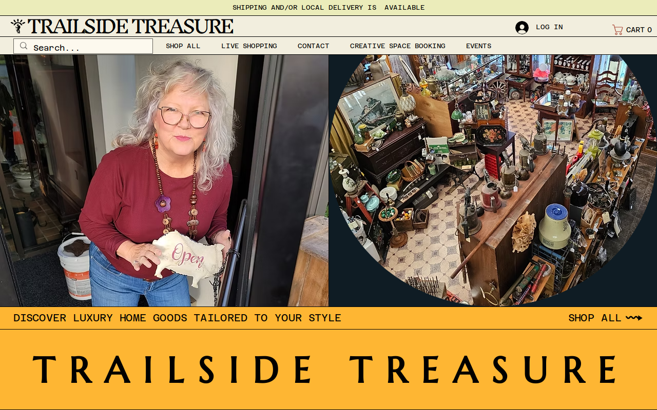 Trailside Treasure website preview