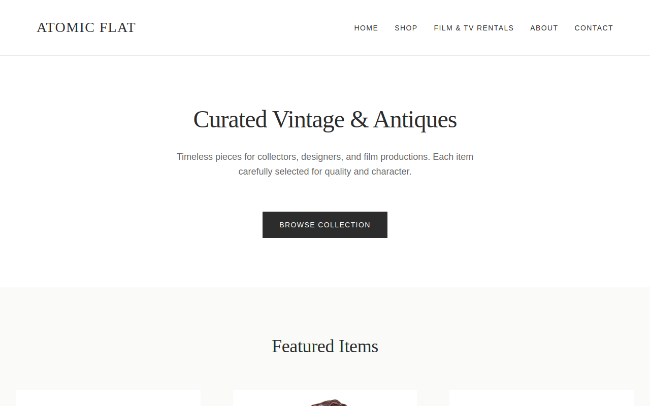 Atomic Flat website preview