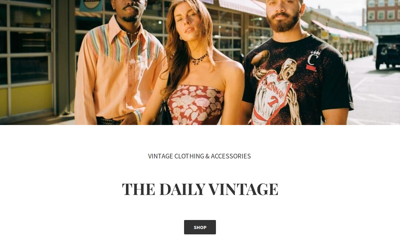 The Daily Vintage website preview