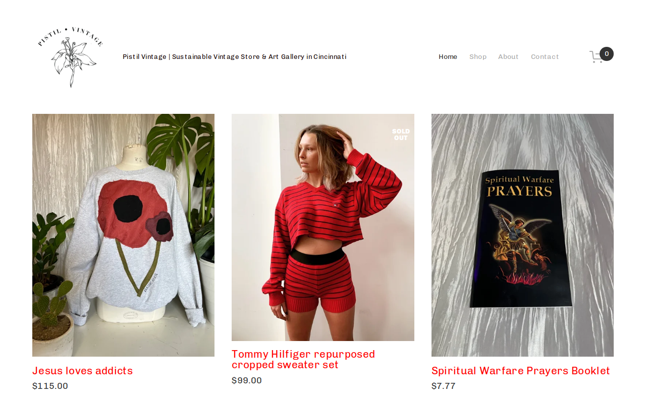 Pistil Vintage website preview