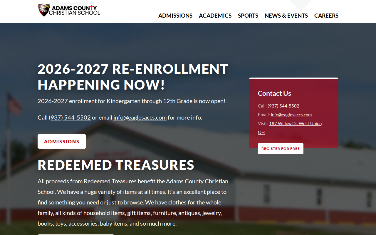 Redeemed Treasures website preview