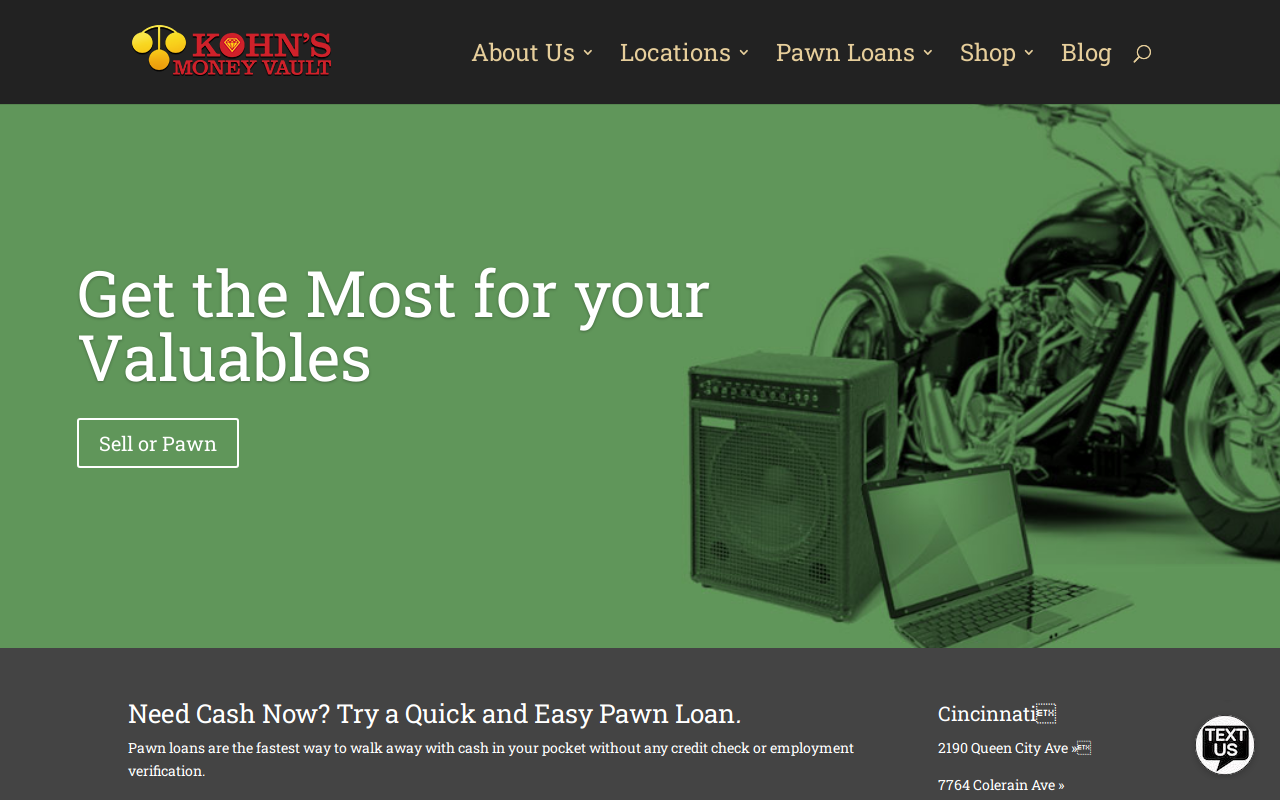 Money Vault Jewelry & Loan website preview