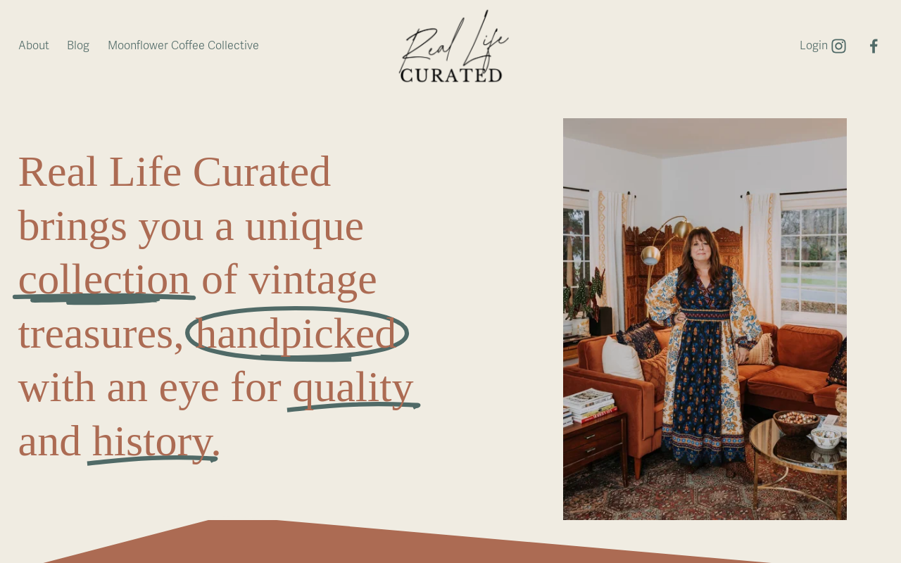 Real Life Curated website preview