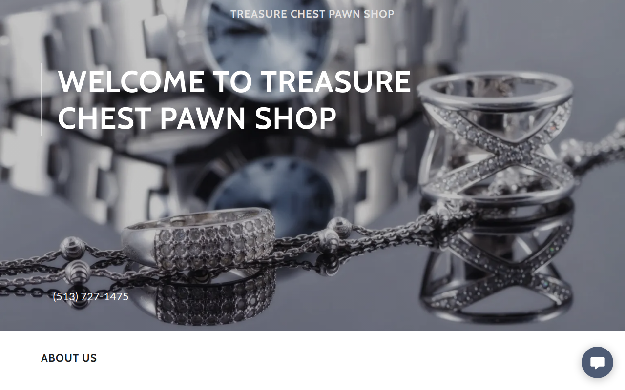 Treasures of the Chest website preview