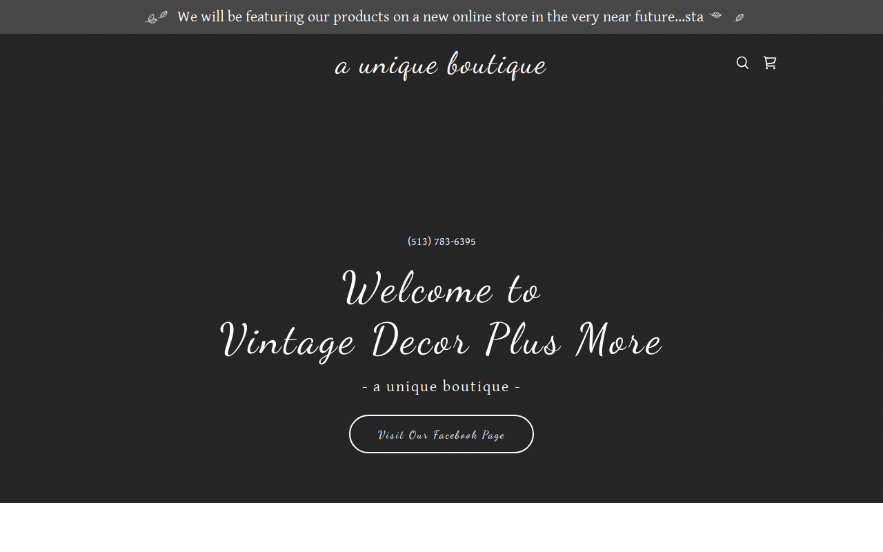 Vintage Decor Plus More website preview