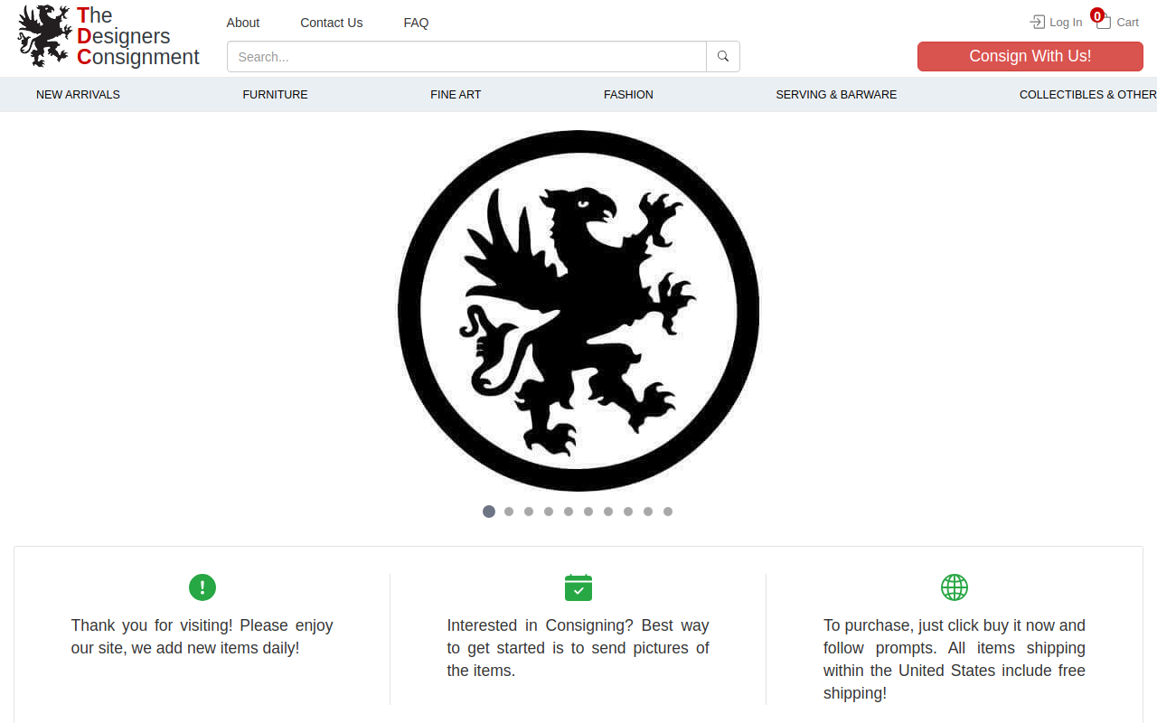 The Designers Consignment website preview